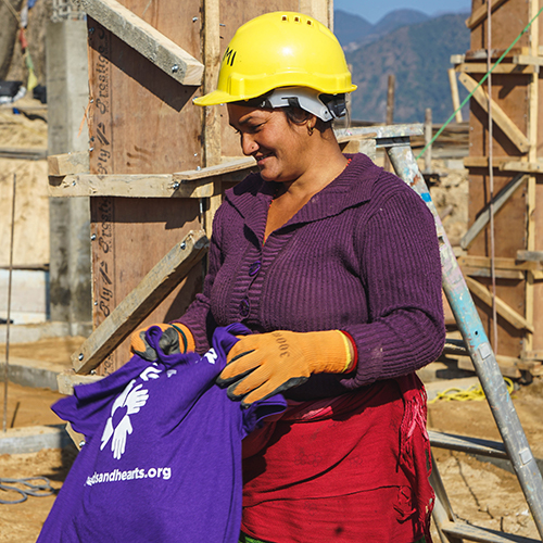All Hands and Hearts Nepal Female Mason Renew Earthquake Recovery