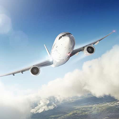 Aeroplane.jpg Aeroplane in flight, in the sky amongst clouds