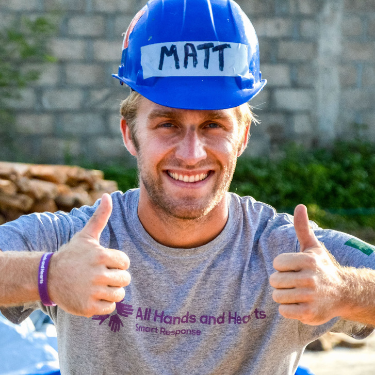 Voluntario Mathieu de All Hands and Hearts