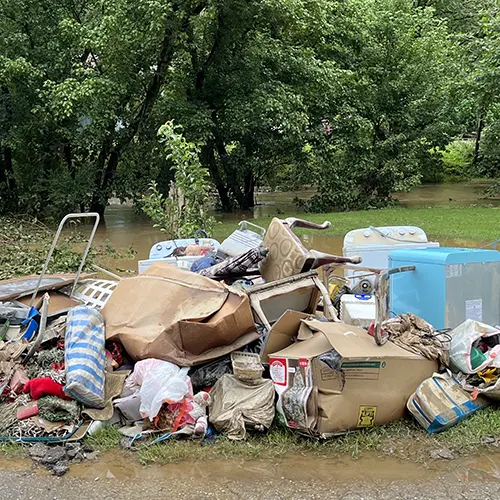 Desechos de las inundaciones en Kentucky