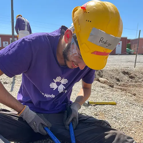 close up of volunteer